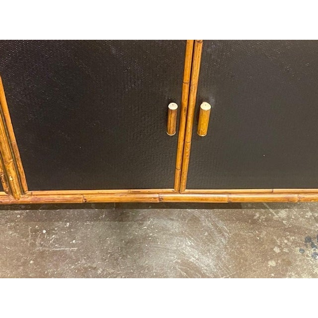 Black Vintage Italian Black Rattan Sideboard For Sale - Image 8 of 8