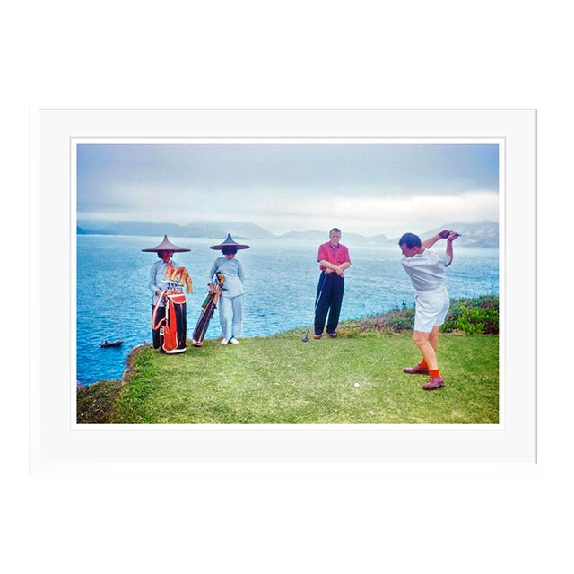 Toni Frissell 'Hong Kong Golf' Archival Pigment Print Framed in White For Sale