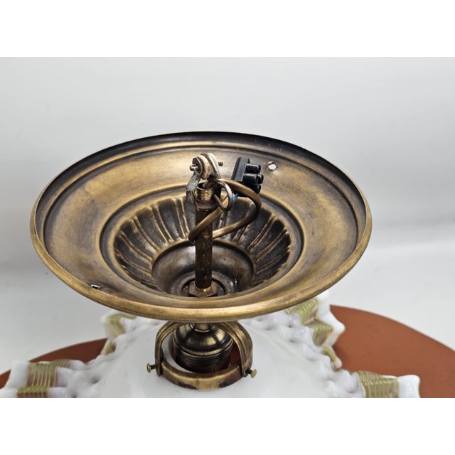 Art Nouveau Brass Ceiling Lamp, 1890s For Sale - Image 6 of 8