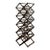 Vintage Dark Bamboo Twelve Bottle Wine Rack Coastal Boho Bar Accent For Sale