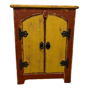 Trasteros Southwestern American Primitive Painted Solid Wood Cabinet