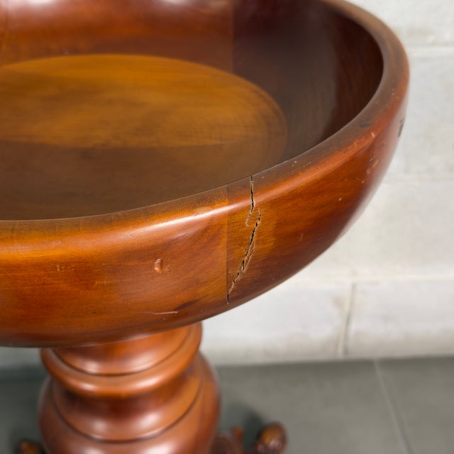 Vintage Tripod Column Planter in Turned Wood, 1960s For Sale - Image 6 of 12