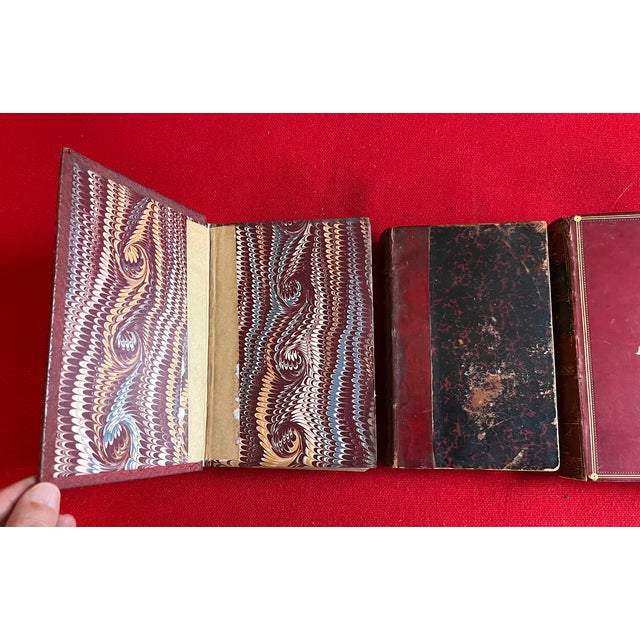 19th Century Fine Leather Bindings - Antique Books - 4 Volumes For Sale - Image 5 of 13