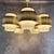 Gold Six-Arm Chandelier by Bent Karlby for Lyfa, Denmark, 1970s For Sale - Image 8 of 18