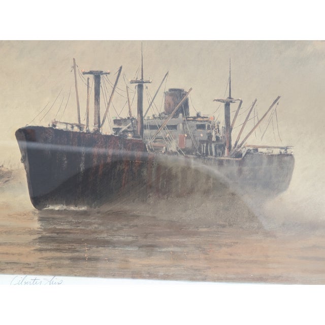 1980s "Liberty Ship" Original Serigraph by John Kelly, Signed #65/250 Framed For Sale In Los Angeles - Image 6 of 7