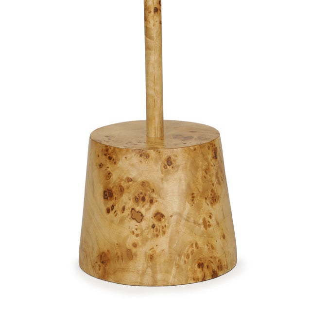 Destin Natural Burl Designer Side Table For Sale In Los Angeles - Image 6 of 7