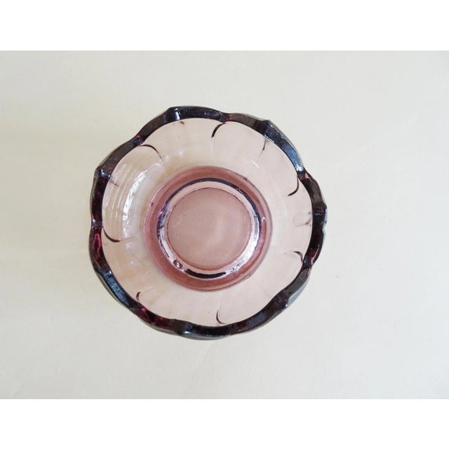 Art Nouveau Silver-Plated Sugar Bowl with Handle & Purple Glass Insert For Sale - Image 6 of 11