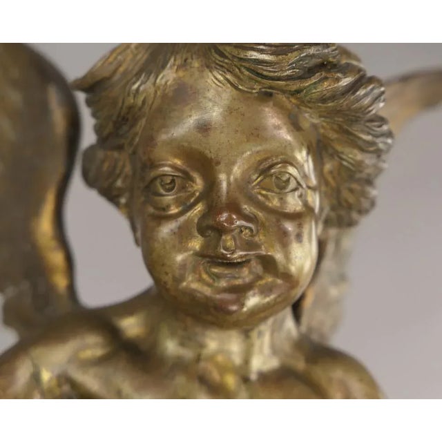 Baroque Bronze Angel Chandelier, Vienna, 1900s For Sale - Image 4 of 17