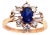 14 Karat Yellow Gold Sapphire Solitaire Ring With Diamond Accents For Sale