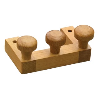 3-Hook Coat Rack by Guillerme and Chambron, 1970s For Sale