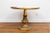Wood 1960s Hollywood Regency Style Marbled Stone Top Round Table on Gilt Finished Wood Pedestal For Sale - Image 7 of 7