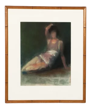 Val Costello -Art Deco Woman in Swimming Suit -Painting