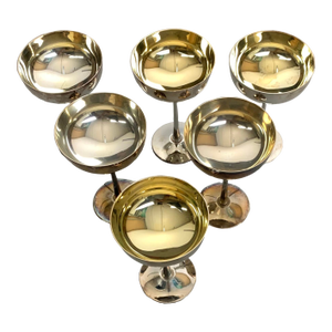 Vintage De Uberti Silver Plated Champagne Coupes - Set of 6