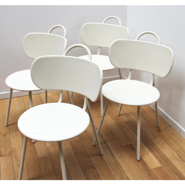 Industrial Vintage Bib Chairs by Margaux Keller, Set of 4 For Sale - Image 3 of 11