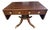 Elegant Mahogany and Brass Drop-Leaf Expandable Sofa Table With Drop Down Sides For Sale