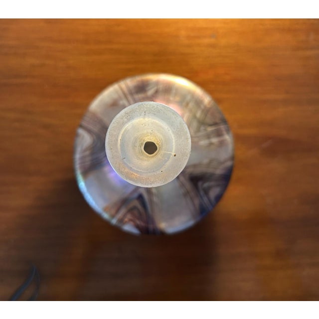 Glass Art Nouveau Iridescent Glass Soliflore Vase, 1900s For Sale - Image 7 of 18