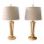 1950s Heywood-Wakefield Bamboo Style Table Lamps | Pair of Mid Century Modern Wood Lamps For Sale