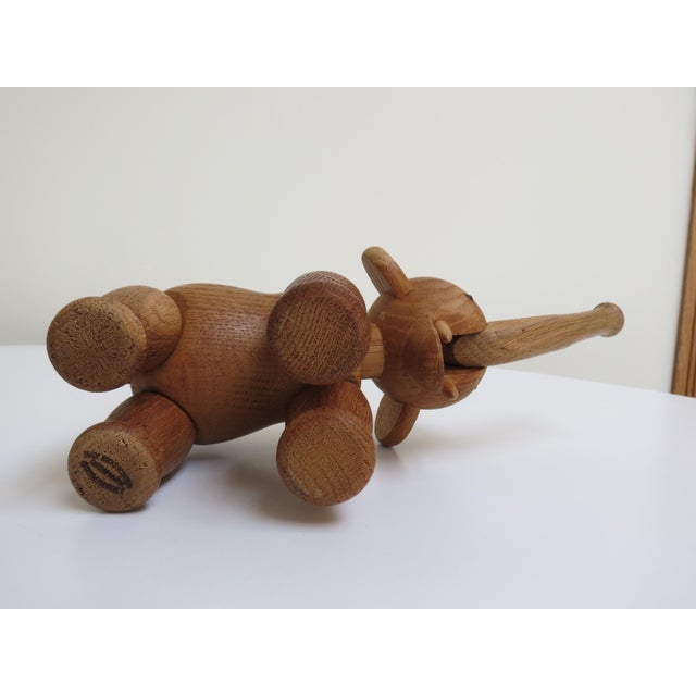 Vintage Danish Beech, Oak and Teak Monkey, Elephant and Bear Figurines by Kay Bojesen, 1960, Set of 3 For Sale - Image 13 of 18
