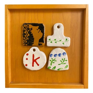 Joe Tilson, Persephone 4, 1992, Majolica on Wood For Sale