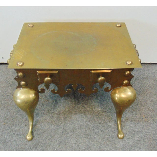 American 19th C Brass Fireplace Trivet For Sale - Image 3 of 5