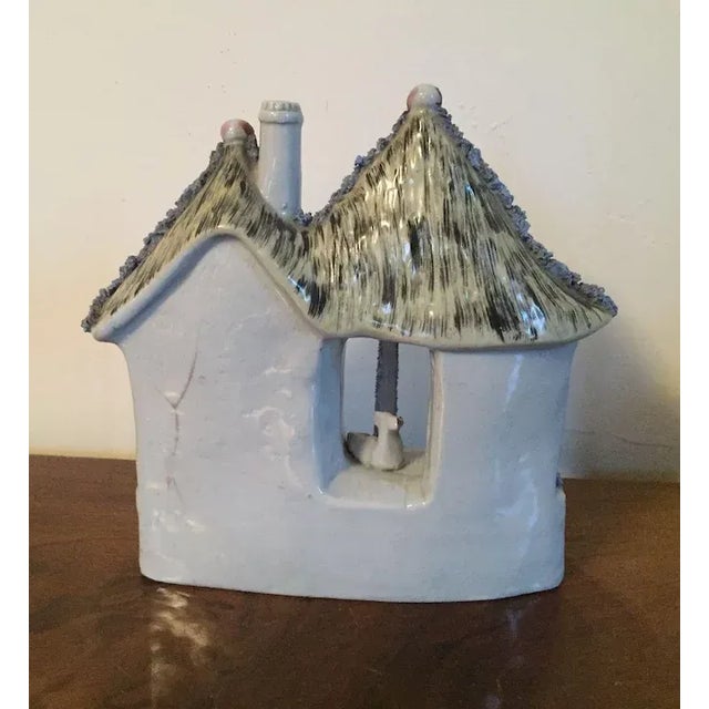 Early 19th Century English Staffordshire Pearlware Pottery Sheep Barn & Cottage For Sale - Image 9 of 11