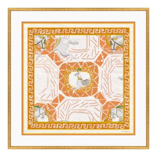 Equitation in Orange Framed Art Print by Dana Gibson For Sale
