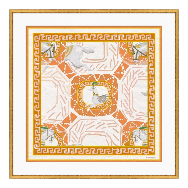 Equitation in Orange Framed Art Print by Dana Gibson For Sale