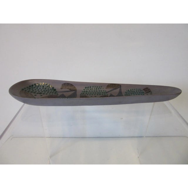 Mid-Century Modern Harris G. Strong Pottery Fish Tray Serving Dish For Sale - Image 3 of 13