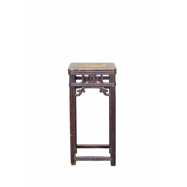 Brown 19th Century Chinese Elm Pedestal Table For Sale - Image 8 of 8