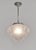 Degué A French 1925-1935 art deco pendant light in nickel plated bronze. The mounting holds a nice ball shaped shade in...