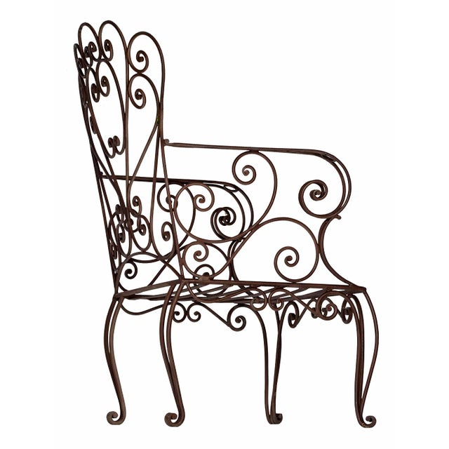 Metal Vintage Wrought Iron Garden Chairs, Set/3 For Sale - Image 7 of 12