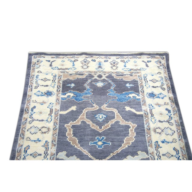 Modern Turkish Oushak Rug 3'2" x 21'5" For Sale - Image 4 of 8