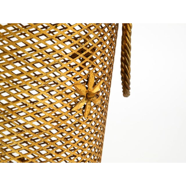 Large Mid-Century Regency Umbrella Stand in Gilded Metal, Italy, 1960s For Sale - Image 9 of 18