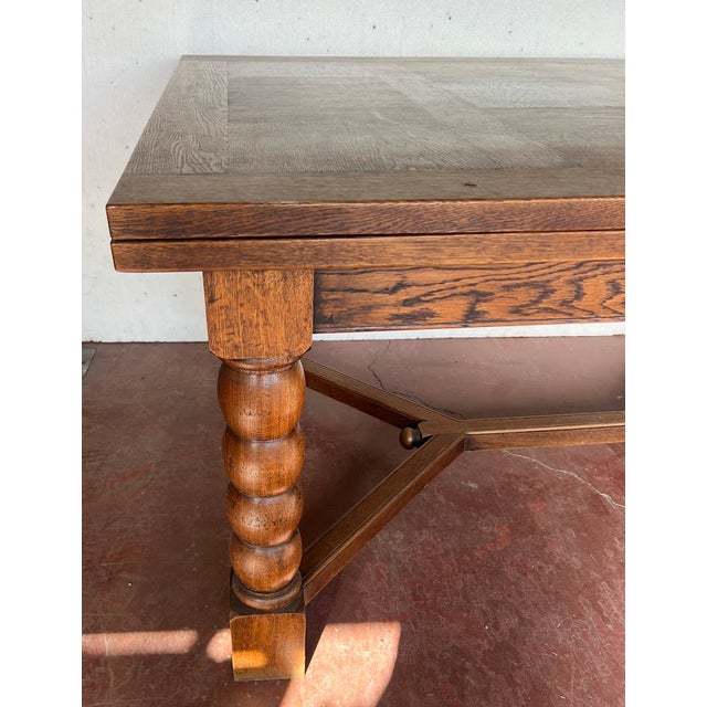 Renaissance-Style Table in Oak, 1930s For Sale - Image 3 of 12