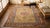 Saffron Amazing Brilliant Yellow Background Rosette and Diagonal Medallion Desing Century Chinese Khotan Rug For Sale - Image 8 of 8