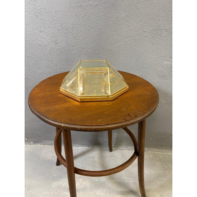 1980s Geometric Brass and Glass Wall Light, 1980s For Sale - Image 5 of 7