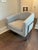 Metal Restoration Hardware Reginald Chair in an Italian Gray Weave and Chrome Base For Sale - Image 7 of 11