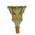 Italian wall mount sconce with verdigris and gilt foliate design and a long, torch stem with scroll details. Dimensions:...