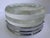 1940s Vintage 1940s Art Deco Clear & White Pressed Glass Chrome Flush Mount Ceiling Light For Sale - Image 5 of 12