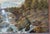 19th Century English Folk Art Landscape Painting of a Bridge Over a Stream For Sale - Image 4 of 11
