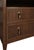 2020s Matthew Izzo Home Corine Fluted Front Provincial Brown Oak Two Drawer Side Table With Open Shelf and Brass Drawer Pulls For Sale - Image 5 of 7