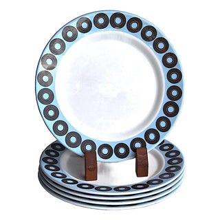 Vintage Jonathan Adler Happy Home Circles & Stripes Dinner Plates, Set of 5 For Sale