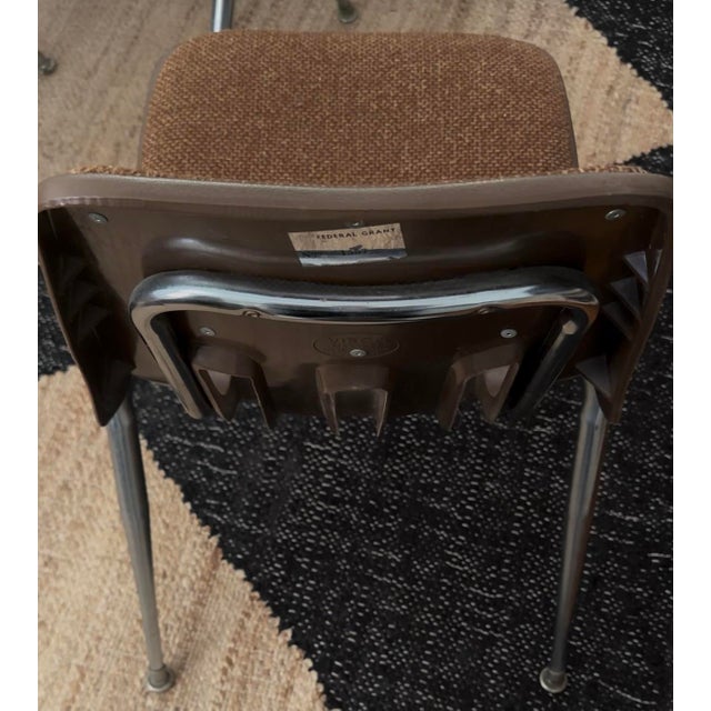 Retro Modern Tobacco Brown Chairs, 1970s For Sale - Image 4 of 6