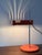 Metal Space Age Height-Adjustable Orange Desk Lamp, 1970s For Sale - Image 7 of 10