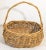 Large Antique French Provincial Grape Harvest Wicker Basket With Single Handle For Sale - Image 10 of 13