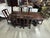 Brown Pottery Barn Cortona Extension Dining Table + Six Alfresco Brown Side Chairs, Set For Sale - Image 8 of 12
