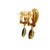 1970s Pair of Italian 14k Gold Turquoise Rope Motif Drop Earrings For Sale - Image 4 of 11