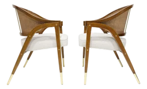 Mid 20th Century Edward Wormley for Dunbar Captain Chairs- Set of 2