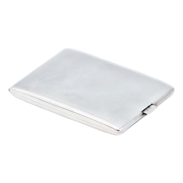 Guilloche Silver Cigarette Case For Sale