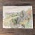 Beautifully done watercolor by British listed artist Bernard Harper Wiles of a hillside in the English Heath with...